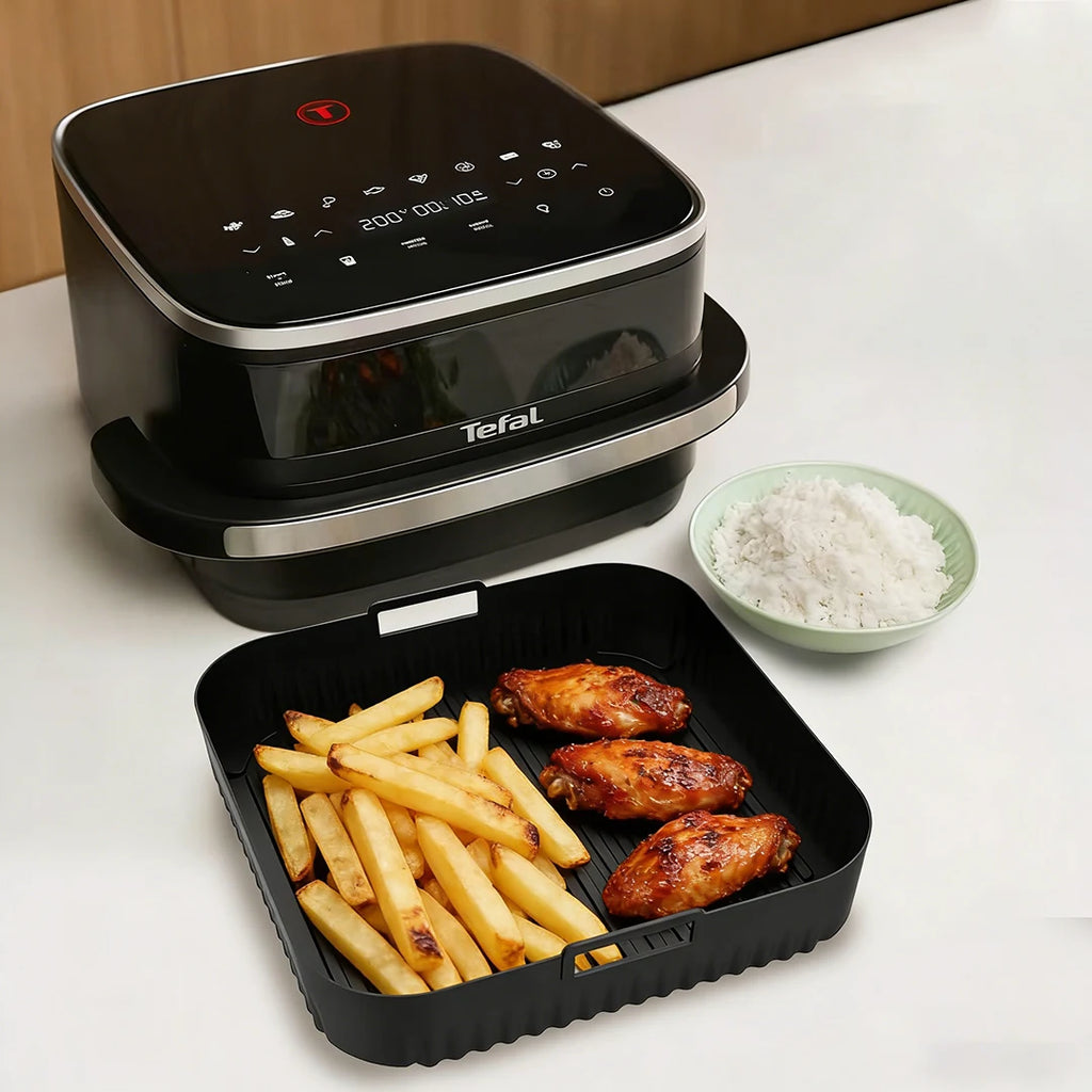 26cm Air Fryer Silicone Mold for Moulinex Easy Fry XL Surface Reusable AirFryer Silicone Tray Container Accessorie Easy To Clean