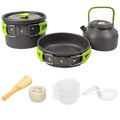 Outdoor Camping Cooking Set, Hard Aluminum Alloy Tableware, Kettle Cooker, Cooking Pots and Bowls, Hiking and Barbecue Picnic