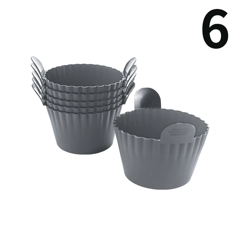 Silicone Air Fryer Egg Poacher Silicone Cupcake Baking Cups Ramekins For Air Fryer Ovens Air Fryer Silicone Basket