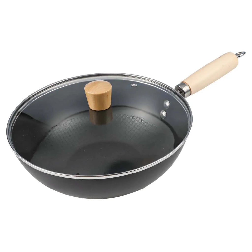 Cooking Events Iron Cookware Flat Bottom Wok For All Stoves Fryer Griddle 24CM Cooking Methods Easy Maintenance
