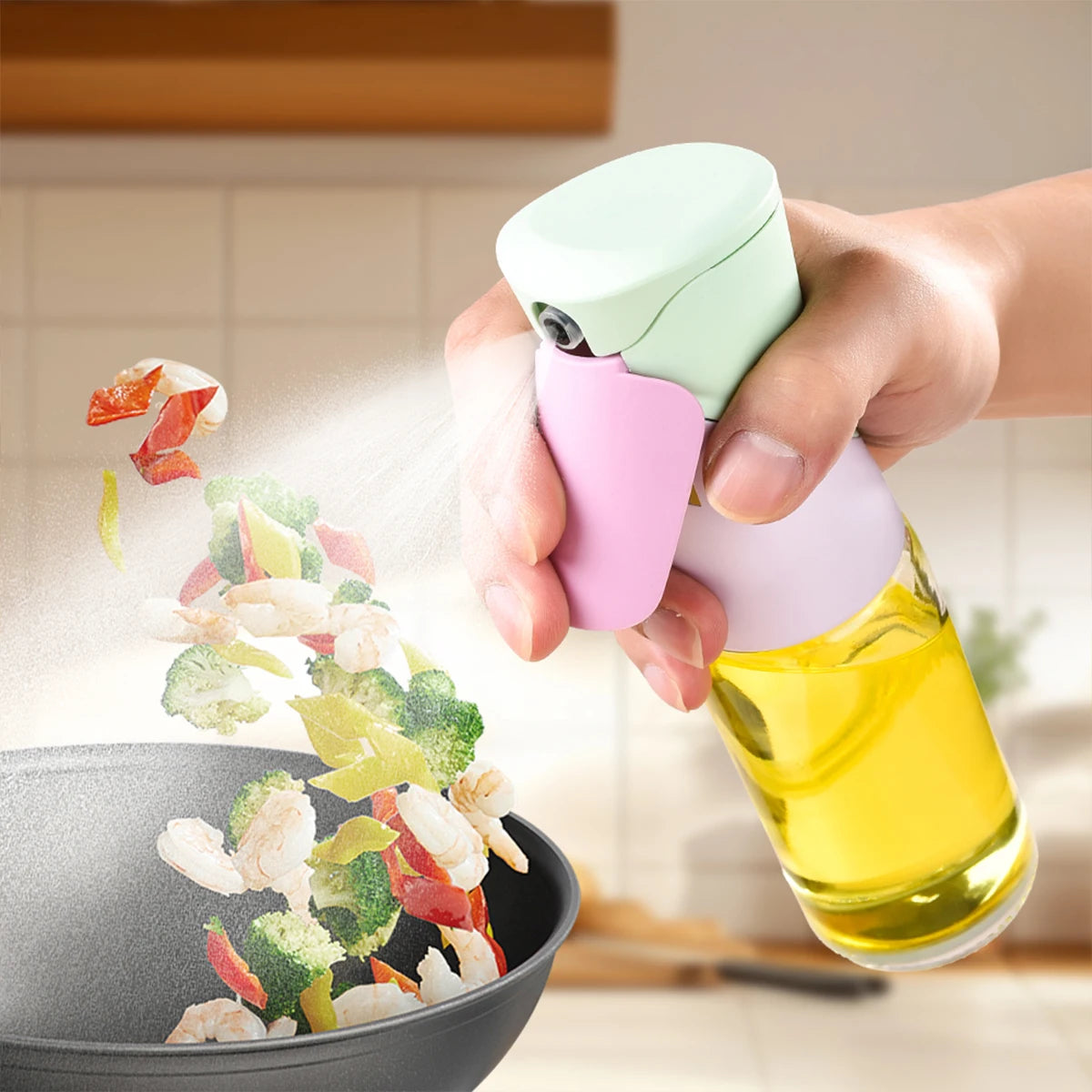 Spray Oil Sprayer Dispenser Bottle Kitchen Oils Spray Camping Beach Dispenser Olive Oil Jar Baking Vinegar Soy Sauce Spray