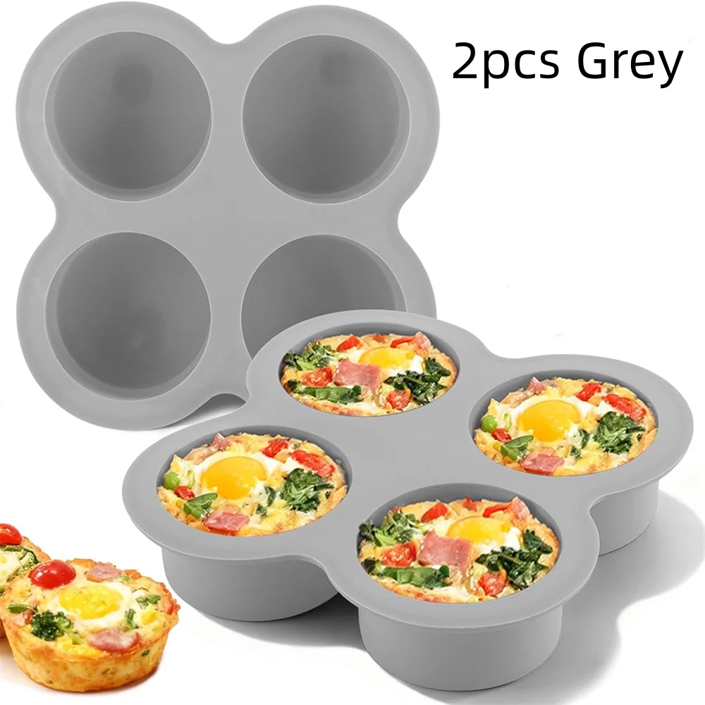 Air Fryer Egg Mold, 4 Cups Silicone Air Fryer Baking Pan Non-Stick for Egg Bites, Cupcake, Muffin, Tart, Frittata,Quiche