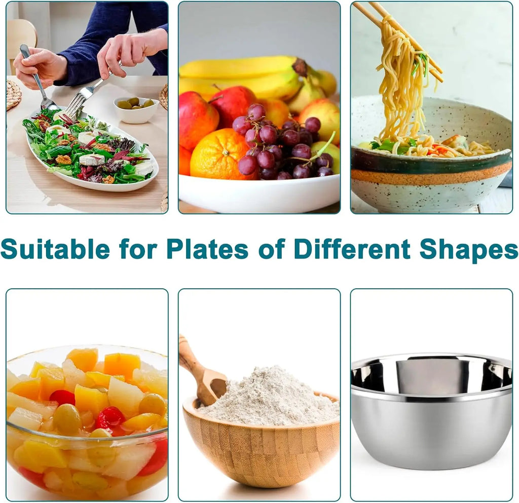 100-500Pcs Disposable Food Covers Food Grade Colored Elastic Fresh Keeping Bowl Covers Stretch Food Wrap Lids for Kitchen