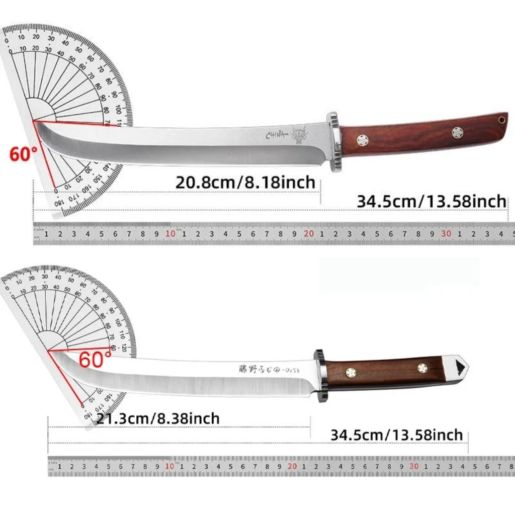 Big Bone Butcher Chopping Knife High Hardness Stainless Steel Kitchen Knife Wood Handle Meat Cleaver Utility Cooking Knife
