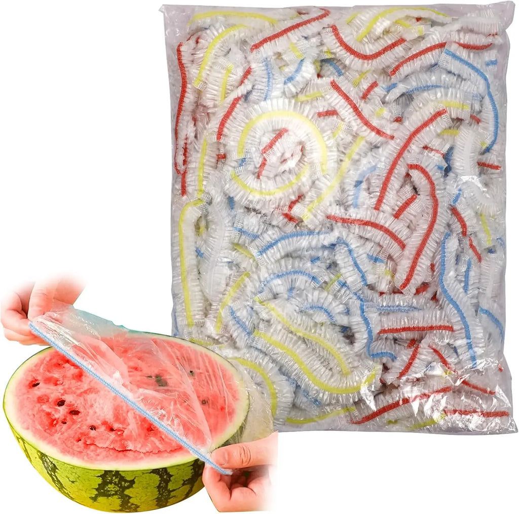 100-500Pcs Disposable Food Covers Food Grade Colored Elastic Fresh Keeping Bowl Covers Stretch Food Wrap Lids for Kitchen