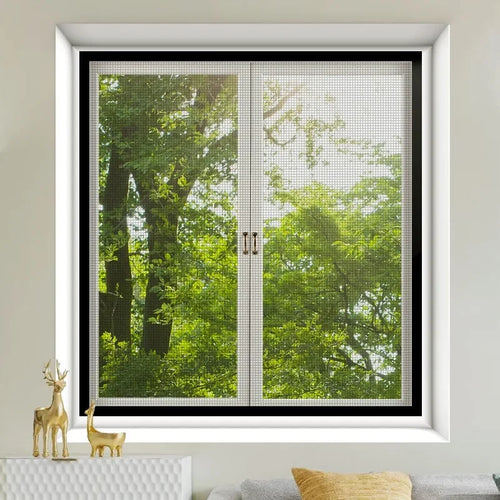 1PC No Drilling Self-Adhesive Window Mosquito Net, Anti-Mosquito Screen for Bedroom, Kitchen & Outdoor Use