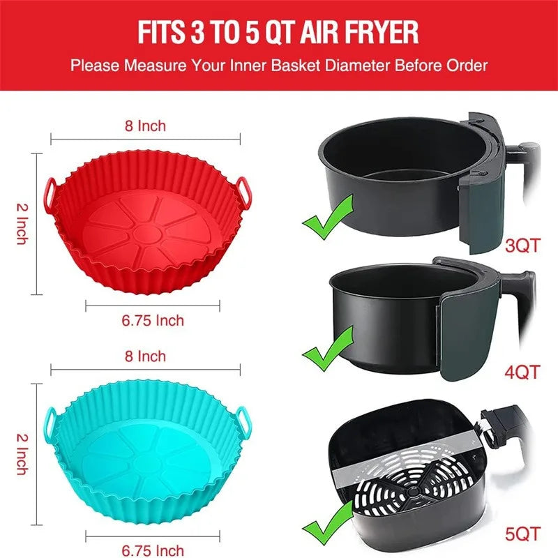 Silicone Baking Mold Set for Air Fryer, Cake Decorating Tools, Muffin Pans, Kitchen Utensils & Aerogrill Accessories