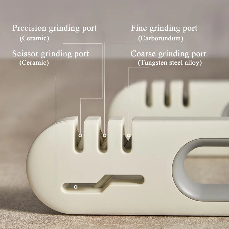 Multi-Functional Knife Sharpener Quick Sharpening 4 in 1 Handheld Knife Sharpener Stone - Non-slip Household Kitchen Accessories