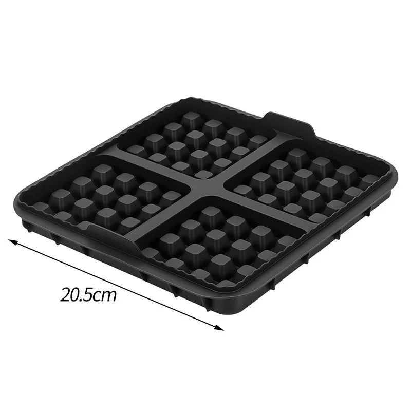 Square Air Fryer Silicone Biscuit Mold Set Silica Gel Reusable Waffle Making Mold Non-stick Baking Tray Kitchen Supplies
