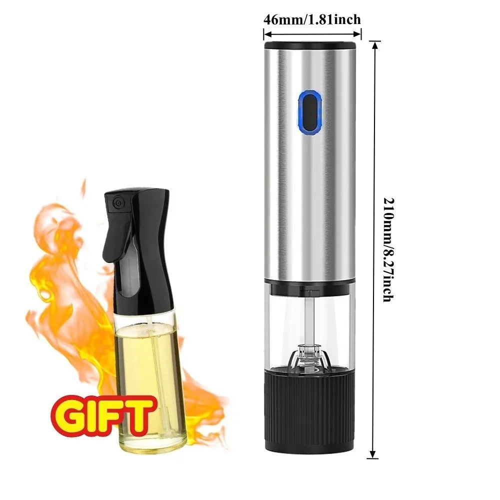 Automatic Electric Mill for Pepper Rechargeable Grinder with Adjustable Coarseness Practical Kitchen Tool for Daily Cooking