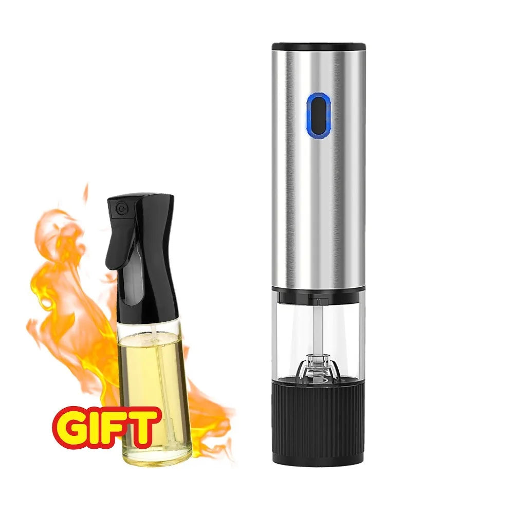 Automatic Electric Mill for Pepper Rechargeable Grinder with Adjustable Coarseness Practical Kitchen Tool for Daily Cooking