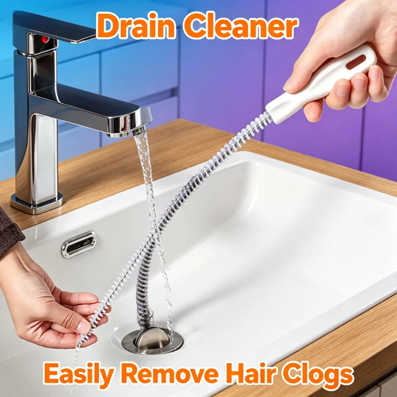 Drain Clog Remover Brush Bendable Sink Sewer Cleaning Tool 1Pc