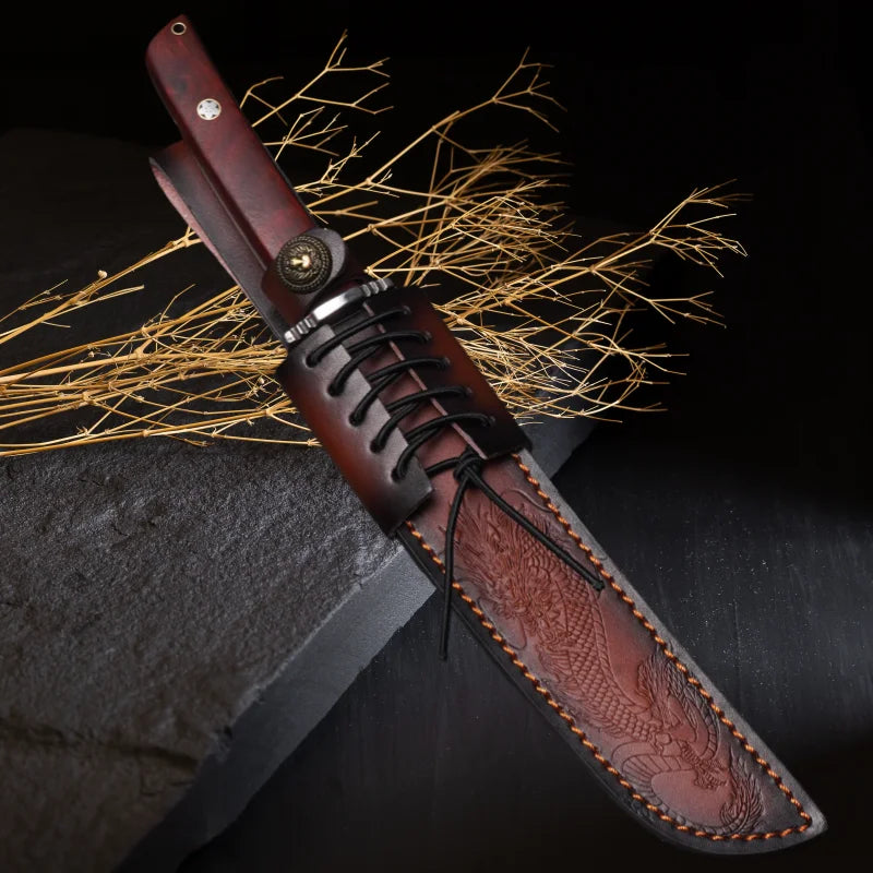 Big Bone Butcher Chopping Knife High Hardness Stainless Steel Kitchen Knife Wood Handle Meat Cleaver Utility Cooking Knife