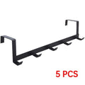 Over The Door 5 Hooks Hanger Space Saving Organizer for Hanging Clothes Coats Towels Hats Bags in Bathroom Bedroom Kitchen