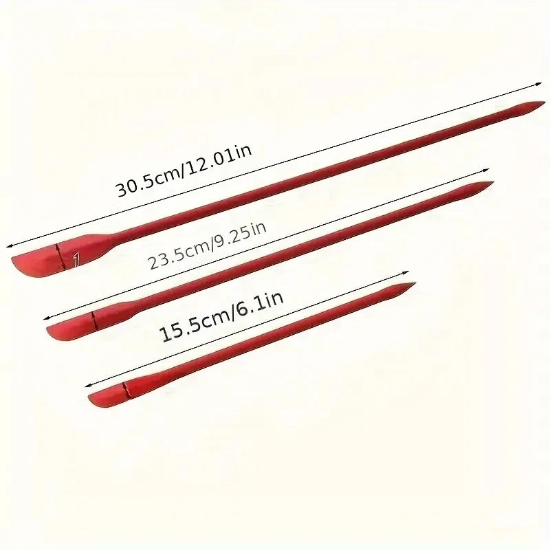 3-Piece Mini Silicone Spatula Set - Heat Resistant, Multiple Sizes for Jar, Bottles and Kitchen - Perfect for Cooking, Baking and Makeup Applications
