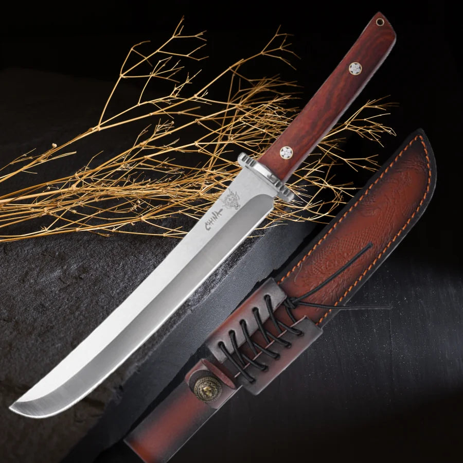 Big Bone Butcher Chopping Knife High Hardness Stainless Steel Kitchen Knife Wood Handle Meat Cleaver Utility Cooking Knife