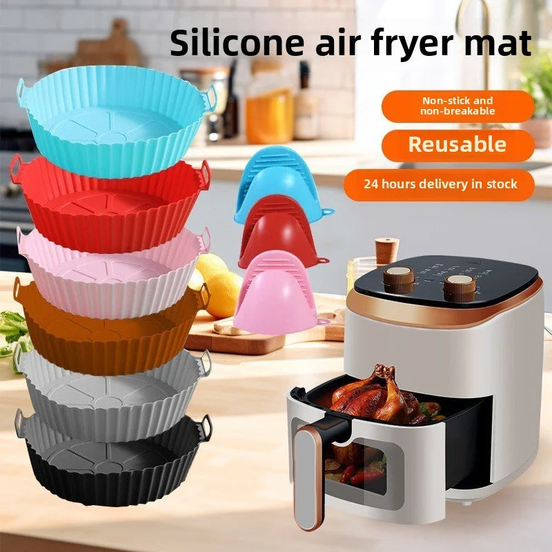 Silicone Baking Mold Set for Air Fryer, Cake Decorating Tools, Muffin Pans, Kitchen Utensils & Aerogrill Accessories