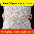 100-500Pcs Disposable Food Covers Food Grade Colored Elastic Fresh Keeping Bowl Covers Stretch Food Wrap Lids for Kitchen
