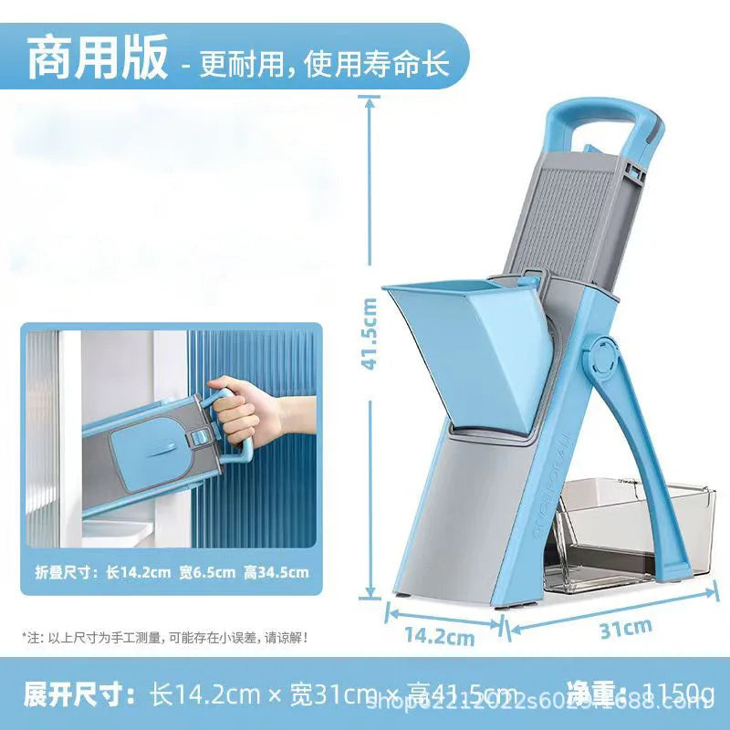 Multifunctional Vegetable Cutter Manual Slicer Shredder Grater Commercial Home Kitchen Chopper Gadget