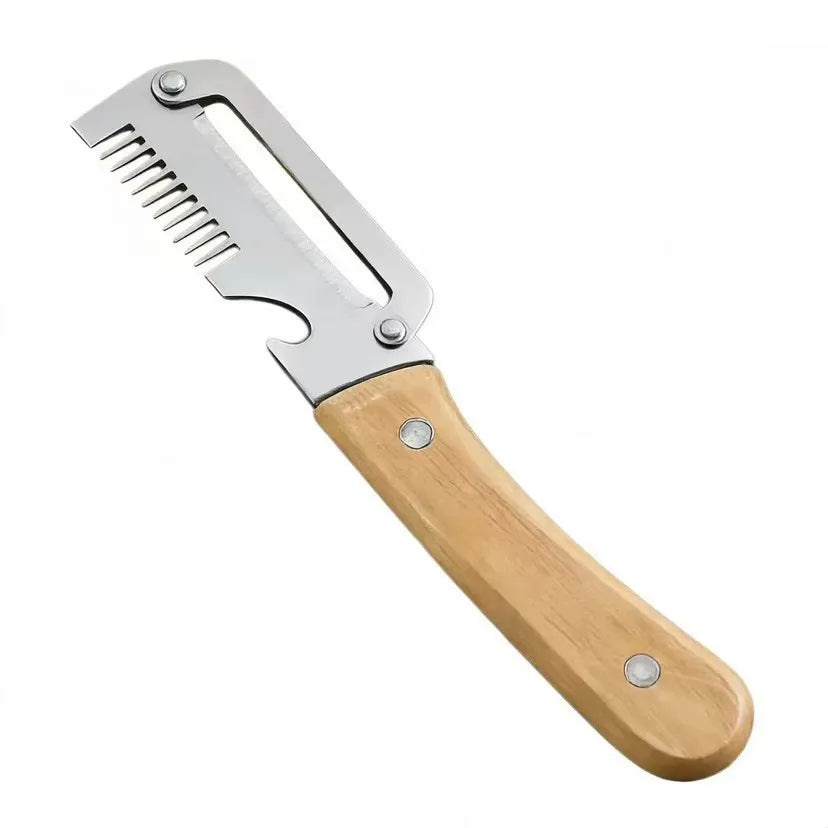 Fruit Vegetable Peeler Stainless Steel Paring Knife with Ergonomic Wood Handle Practical Kitchen Gadget for Daily Cooking Use