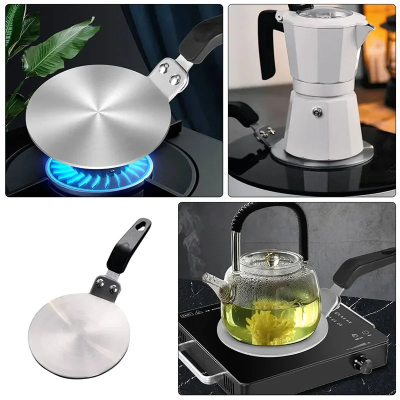 Heat Diffuser Cooking Induction Adapter, Coffee Kettle Stovetop Electric Gas Plate Board Heat Conduction Plate Kitchen Tools