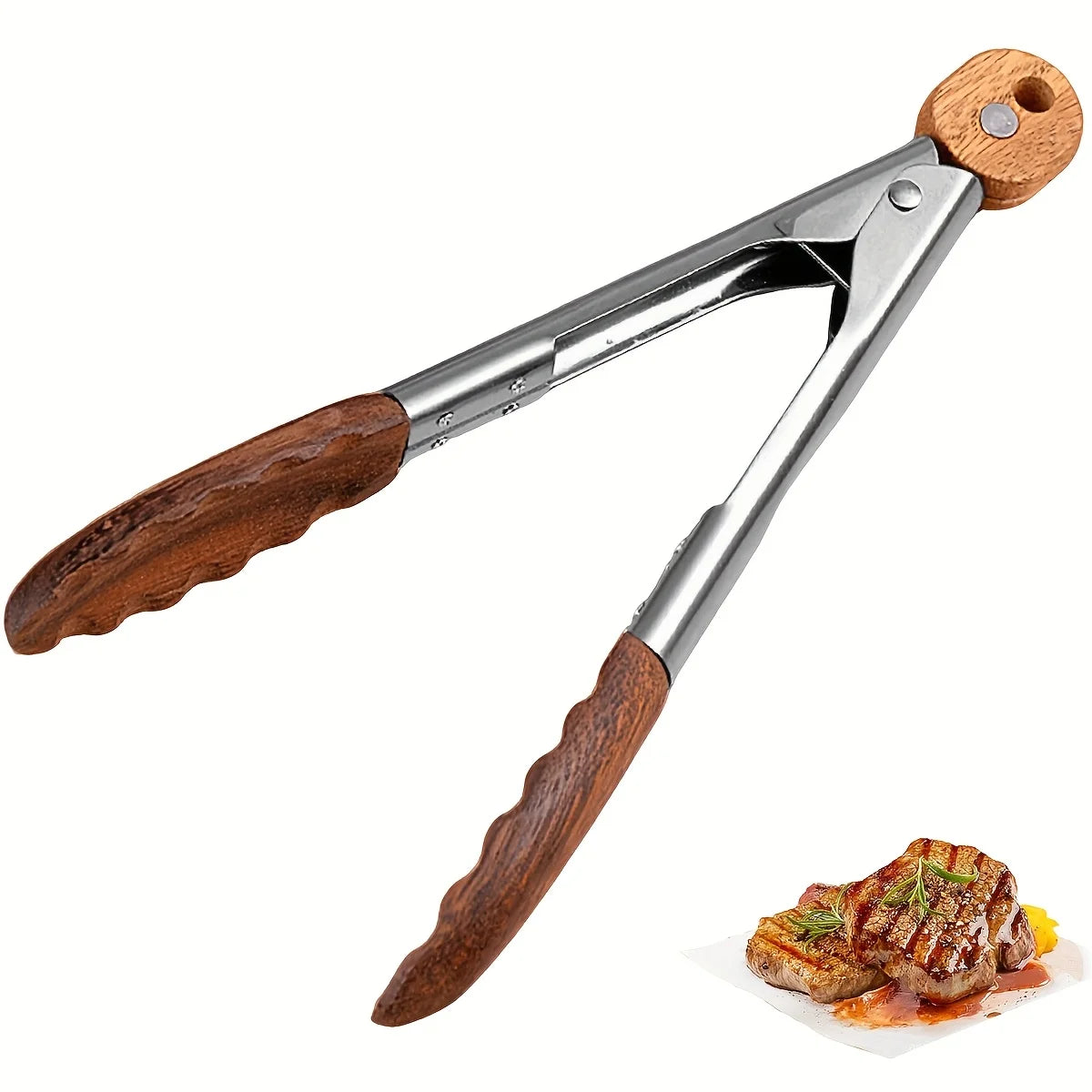 9 in Cooking Tongs with Hanging Hole, Upgraded Version Kitchen Tongs for Cooking Serving Food, Grilling, Cooking, BBQ