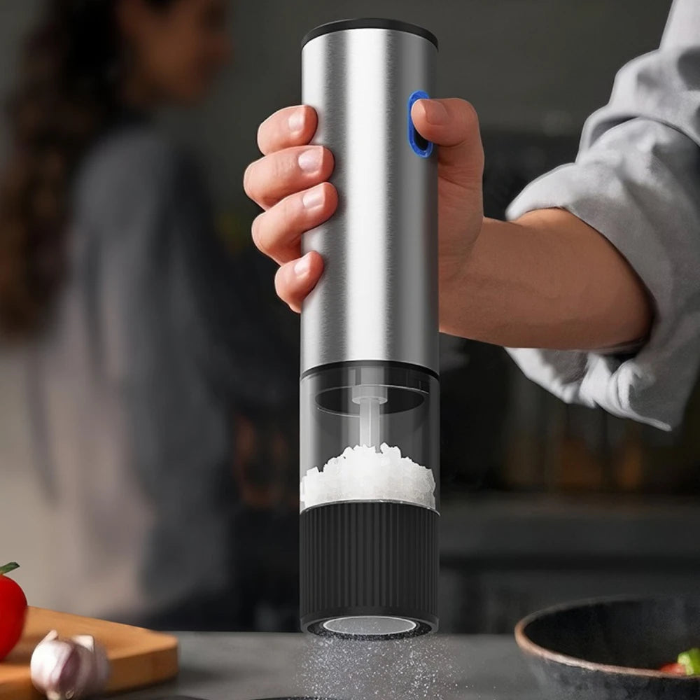 Automatic Electric Mill for Pepper Rechargeable Grinder with Adjustable Coarseness Practical Kitchen Tool for Daily Cooking