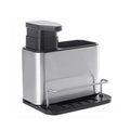 3-in-1 Kitchen Soap Dispenser Stainless Steel Cutlery Holder Spoon Storage Kitchen Organizer Drainer Dish Drying Rack