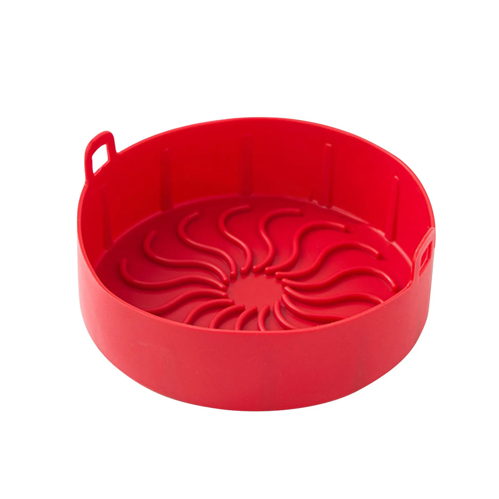 Airfryer Silicone Basket Reusable Baking Tray Silicone Mold For Airfryer Pizza Fried Chicken Basket Air Fryer Liners Accessories