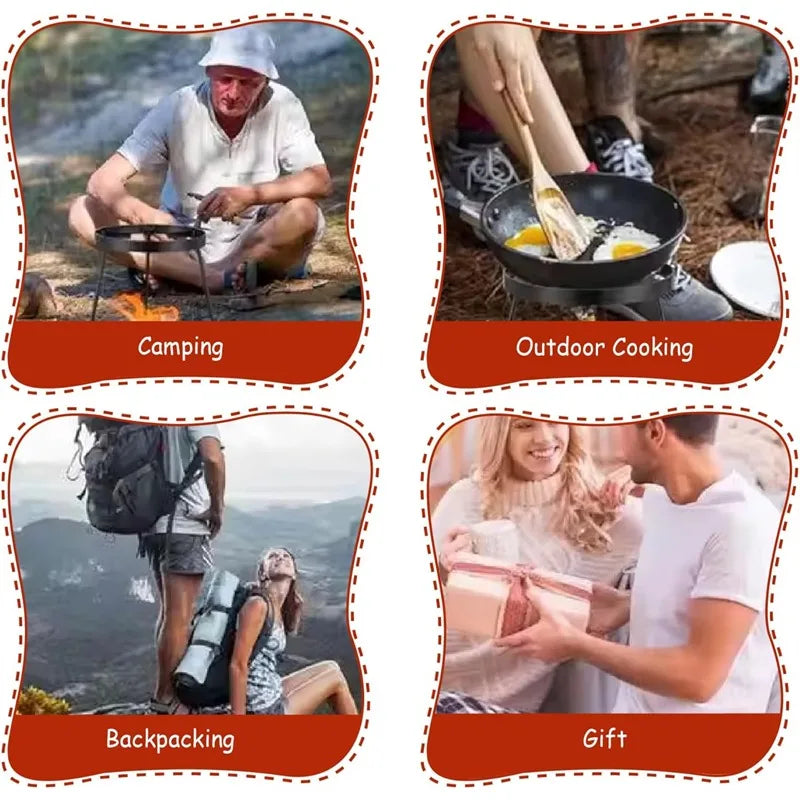 Cooking Tripod for Campfire, Folding Camping Tripod Grill Open Fire Cooking Stand, Heavy-Duty Tripod Stand for Campfire Cooking
