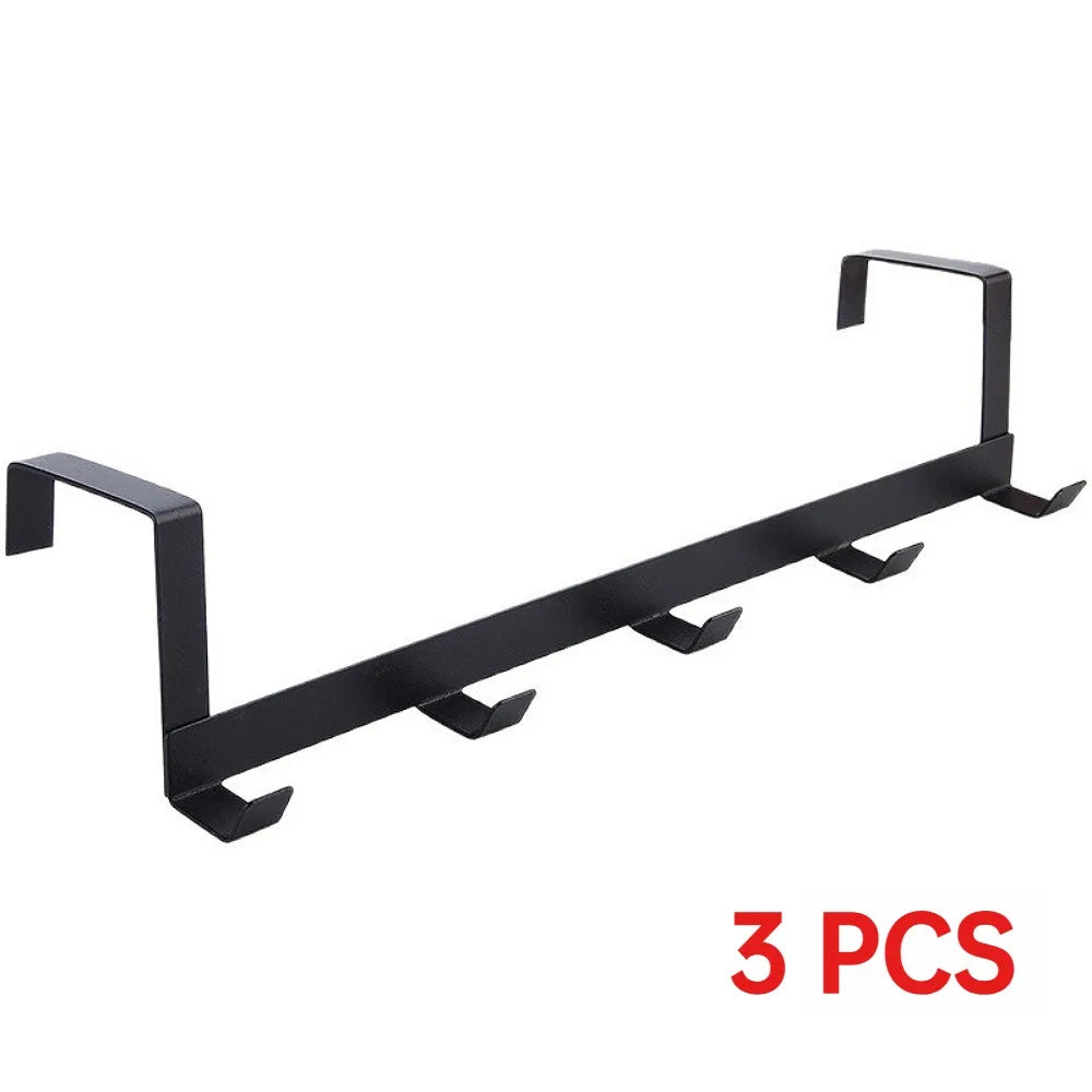 Over The Door 5 Hooks Hanger Space Saving Organizer for Hanging Clothes Coats Towels Hats Bags in Bathroom Bedroom Kitchen