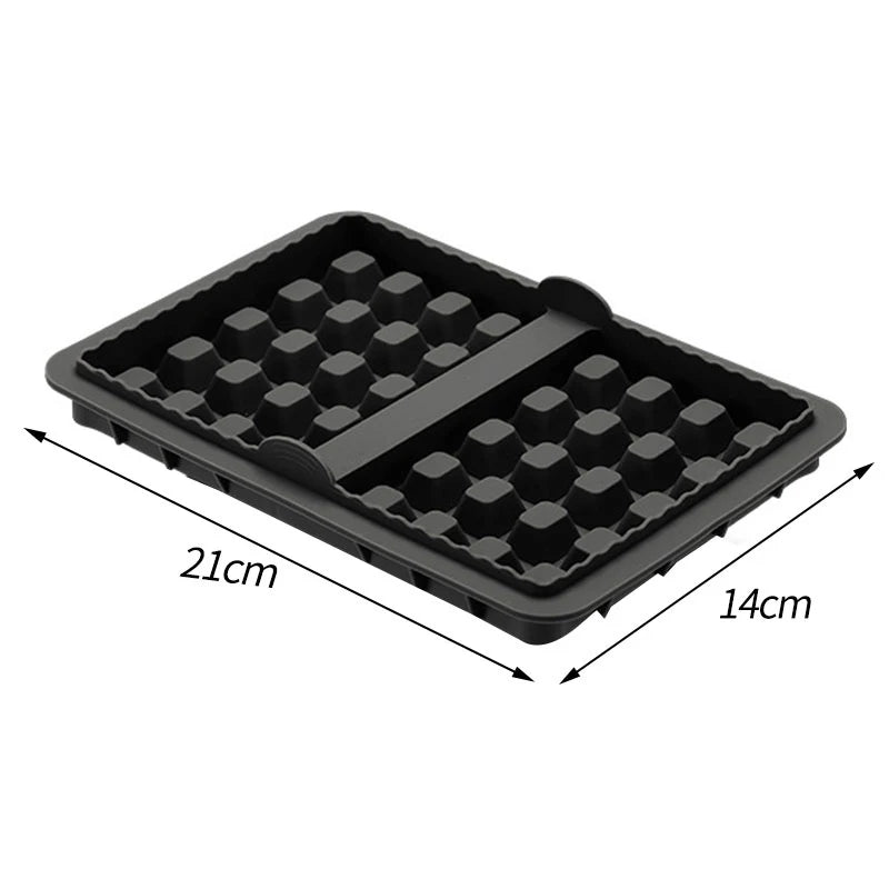 Square Air Fryer Silicone Biscuit Mold Set Silica Gel Reusable Waffle Making Mold Non-stick Baking Tray Kitchen Supplies