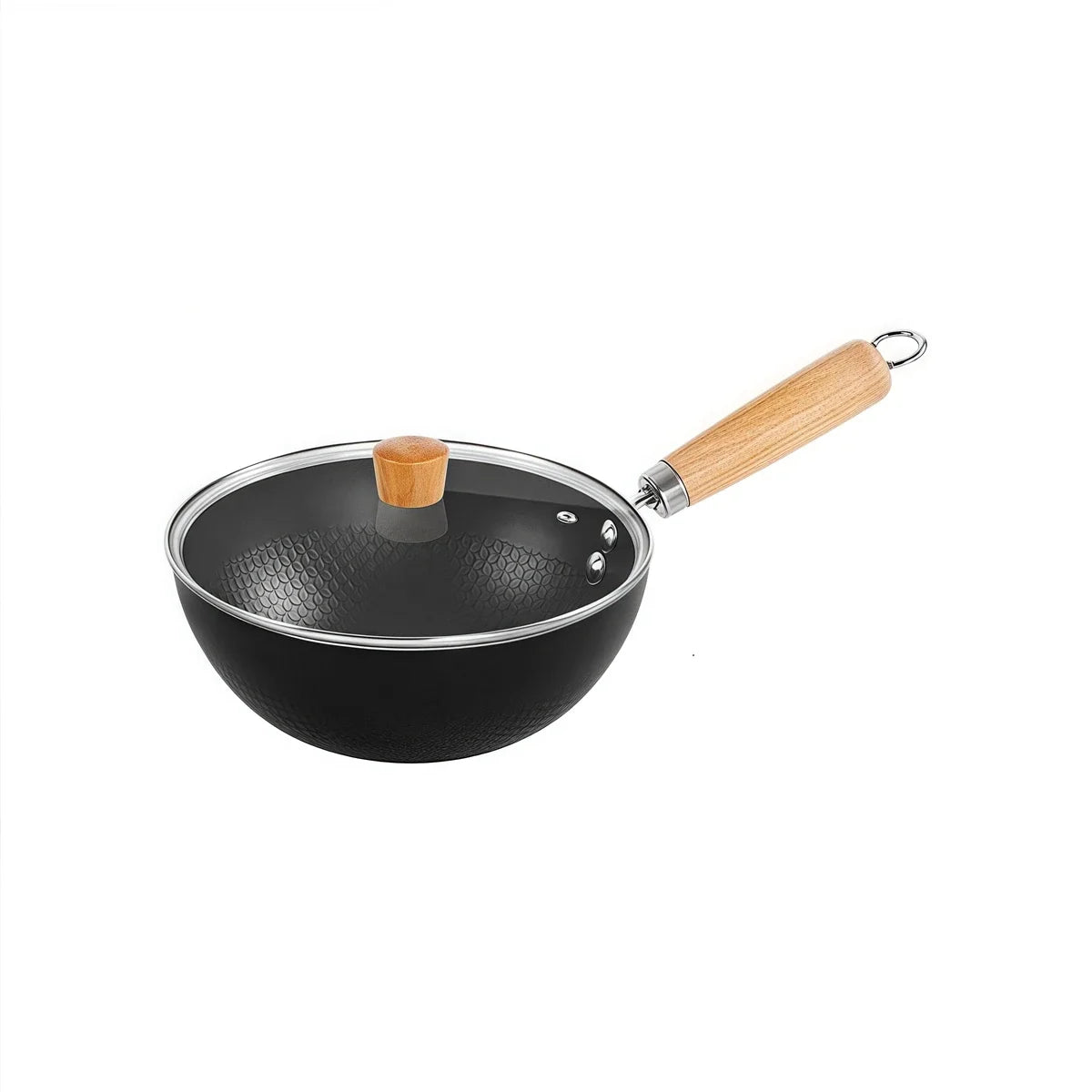 Cooking Events Iron Cookware Flat Bottom Wok For All Stoves Fryer Griddle 24CM Cooking Methods Easy Maintenance
