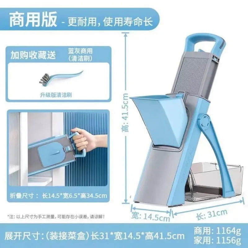 Multifunctional Vegetable Cutter Manual Slicer Shredder Grater Commercial Home Kitchen Chopper Gadget