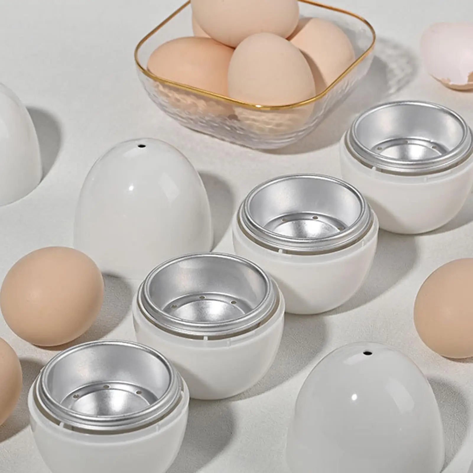 Microwave egg cooker Microwave Egg Boiler Egg Steamer Hard Soft Boiled Eggs cooker for Quick Egg Boiling Cooking Kitchen Gadgets