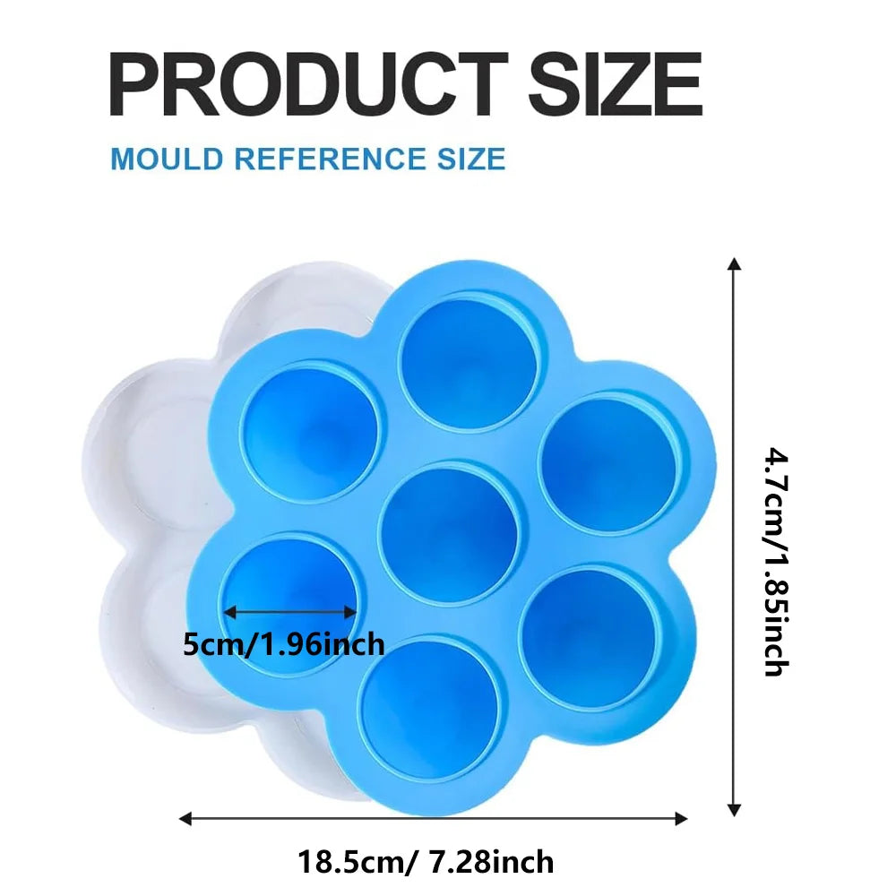 Silicone Egg Bite Molds Food Freezer Tray with Lid Reusable Storage Container Easy to Clean Air Fryer Accessories Baking Molds