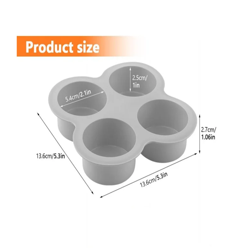 Air Fryer Egg Mold, 4 Cups Silicone Air Fryer Baking Pan Non-Stick for Egg Bites, Cupcake, Muffin, Tart, Frittata,Quiche