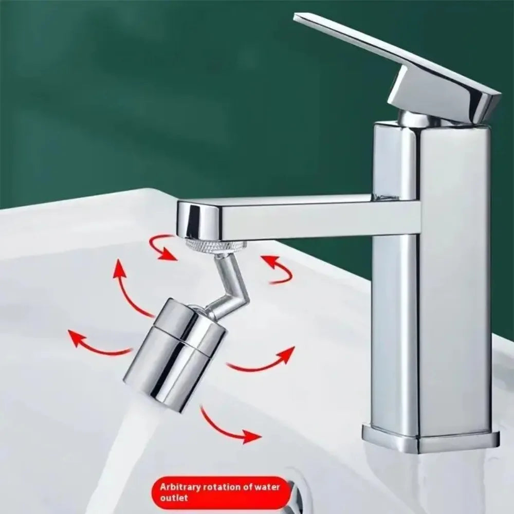 720 Degree Rotating Universal Faucet Extender Adapter Single Mode Splash Proof Kitchen Bathroom Faucet Bubbler Nozzle