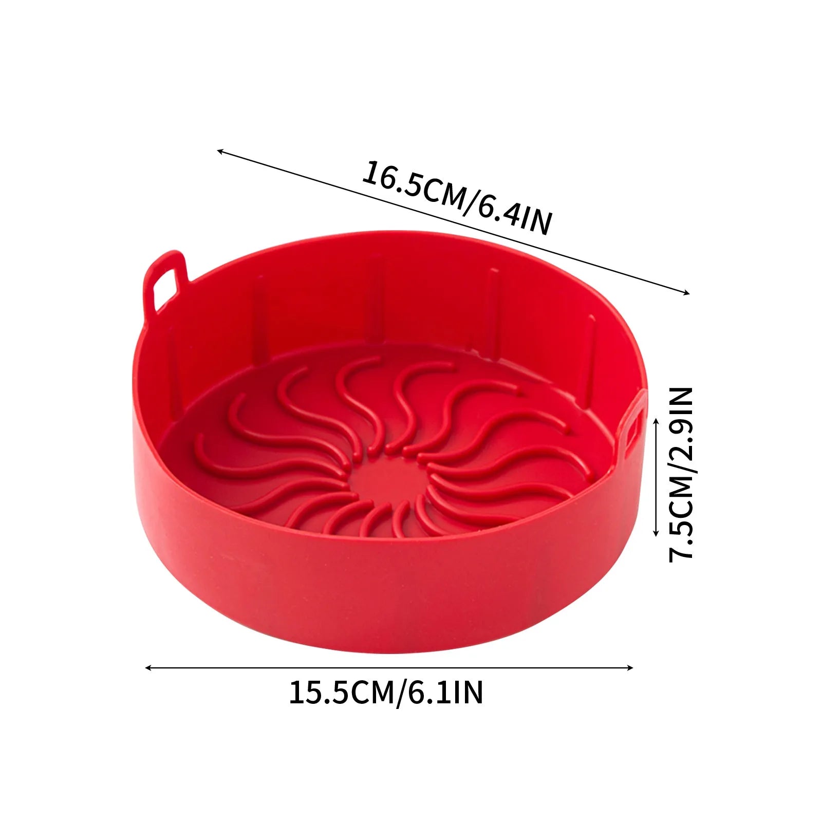 Airfryer Silicone Basket Reusable Baking Tray Silicone Mold For Airfryer Pizza Fried Chicken Basket Air Fryer Liners Accessories