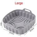 Air Fryer Silicone Basket Tray 20/23cm Round Square 4/5/6/8 Liters XXL Shape Airfryer Case Protector Pan Mold Oven Baking Liners